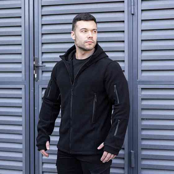 Флисовая кофта флиска тактическая для полиции Pobedov Explorer Черная XL Одесса