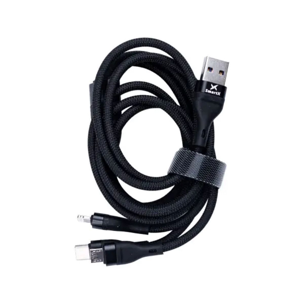 Smartx Кабель для зарядки 3-in-1 microUSB/Type-C/Lightning Коломия - фото 1