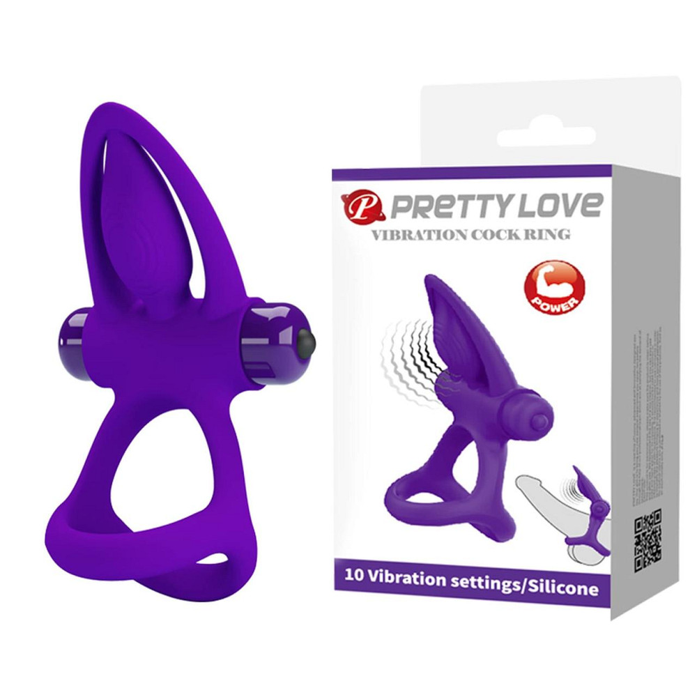 Виброкольцо для члена Pretty Love Vibration Cock Ring, фиолетовое Sex Aura Киев - изображение 1