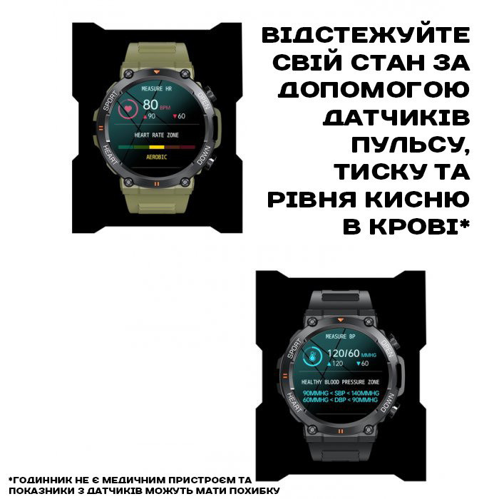 Розумний смарт-годинник Smart Storm Steel (2 ремінці) Чорний Вінниця - фото 19