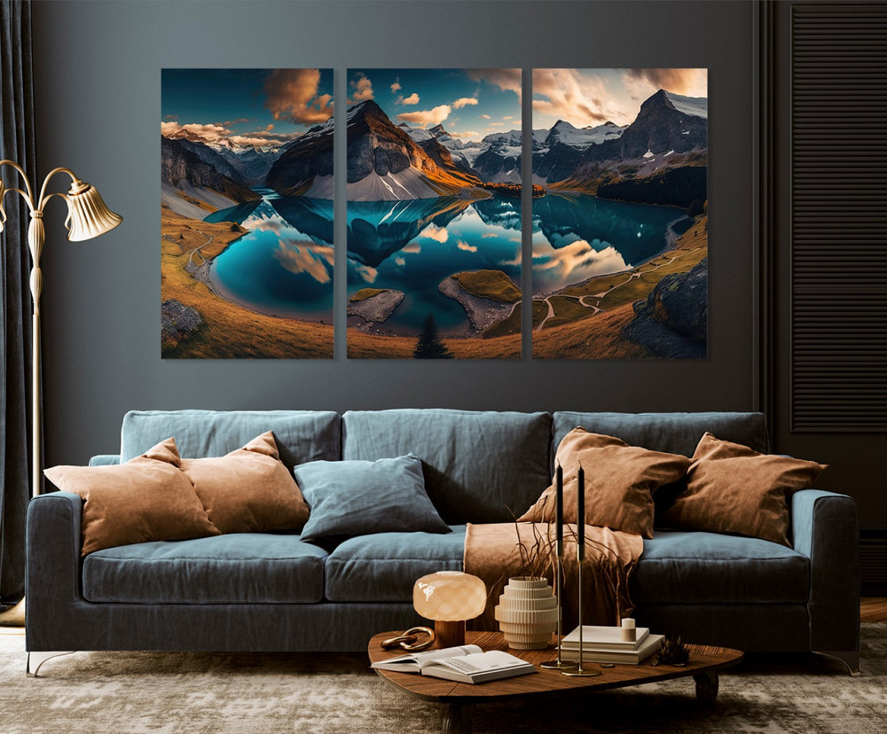 Модульная картина в гостиную / спальню  Природа в горах   ART-137_3A 70х130 см Киев - изображение 3