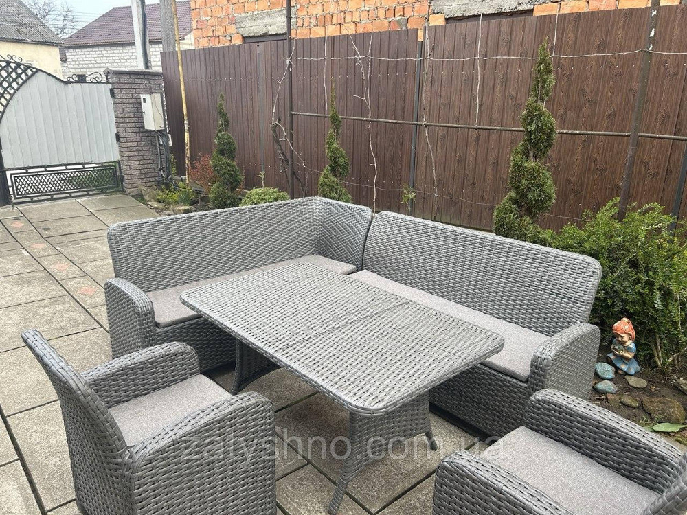 Плетені меблі вуличні з кутовим диваном Київ - фото 5