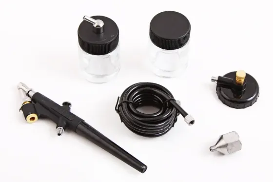 Аерограф мінімізований з нижнім скляним бачком Intertool Вінниця