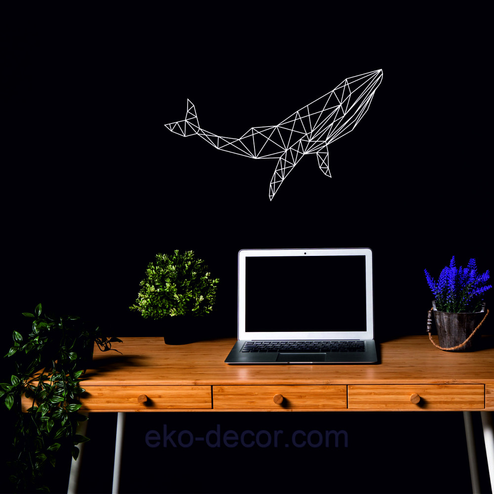 Декоративное настенное Панно «Кит», Декор на стену 110*66 см, Белый Киев - изображение 9