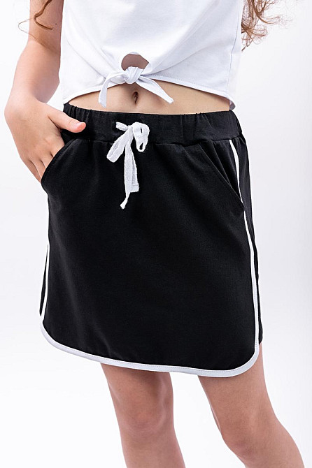 Юбка для девочек, чёрная, летняя , топ Крохатушка одяг Киев - изображение 3