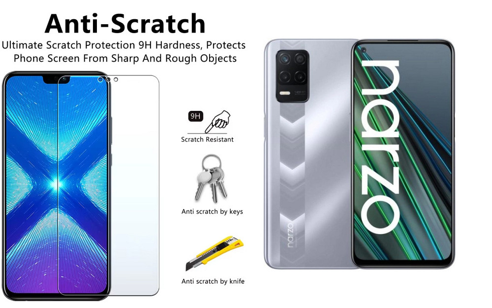 Защитное стекло NeoGlass для Realme Narzo 30 – ультрапрозрачное и устойчивое Киев - изображение 1