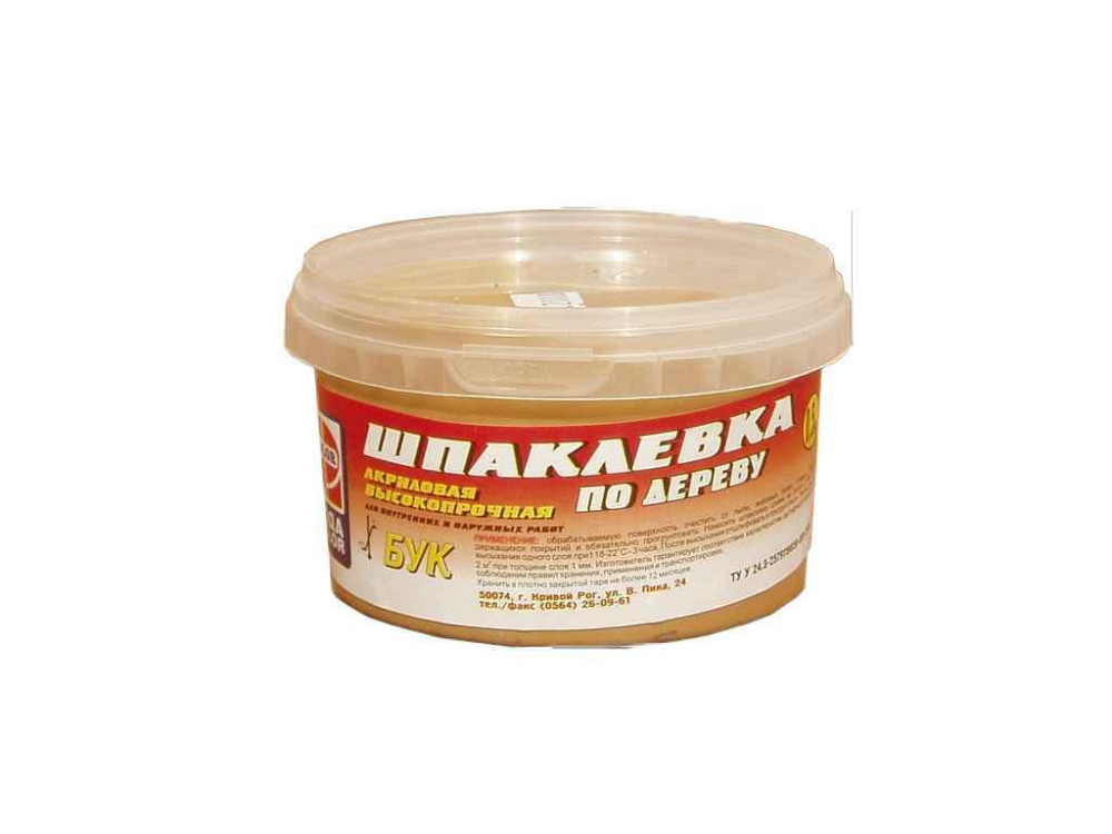 Шпатлівка по дереву колерована (Бук) 0,5кг ТМ РОДАCOLOR Київ - фото 1