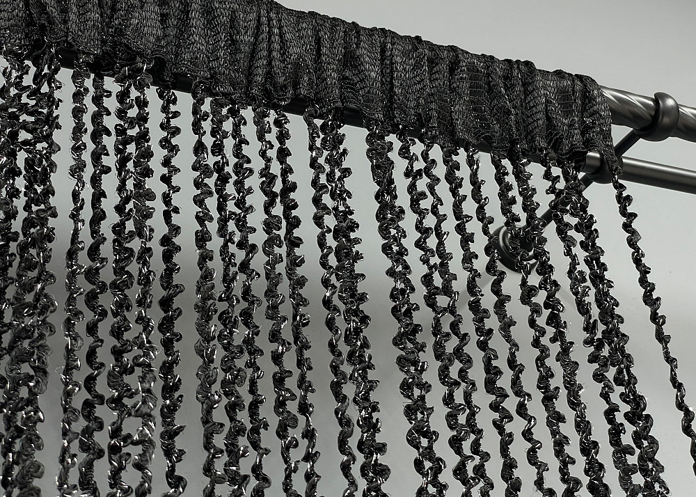 Шторы-нити спираль с люрексом Черный 300х300см 1 шт (61-067) Киев - изображение 8