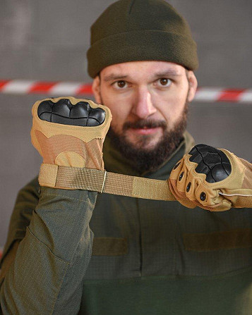 Перчатки OUTDOOR TACTICS ІЗ ЗАХИСТОМ coyot ВТ6011 Одесса - изображение 4