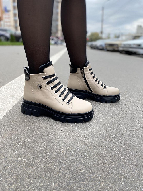 Без бренда Черевики жіночі ASTINI 2034 капучіно (зима, шкіра натуральна) (5179) 39 Коломия - фото 1