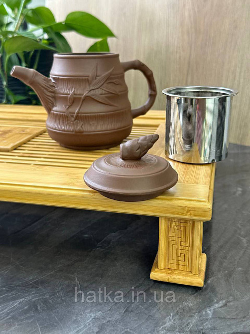 Чайник заварювальний ісинська глина 650 мл "Бамбук" світлий Т2567 Київ - фото 2