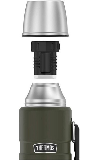 Універсальний Термос 1.2 літра з ручкою для напоїв Thermos "Stainless King" Olive (170028) Нержавіюча сталь Нововолинськ - фото 6