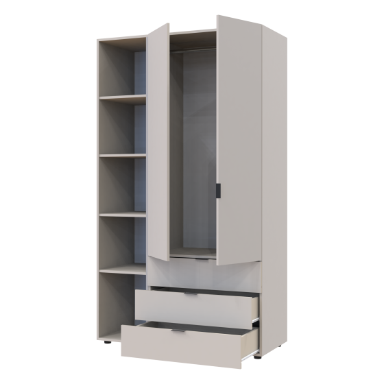 Комплект шкафов для одежды Doros Гелар (2 шт.) 115,7х49,5х203,4 см Кашемир (DRS-011248) Львов