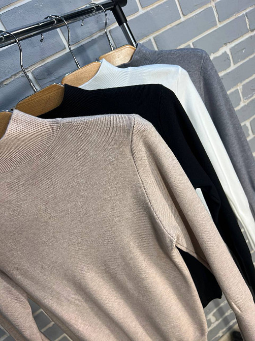 Светр жіночий водолазка гольф базовий A-N 5688 , сірий, 42-46 Київ - фото 16