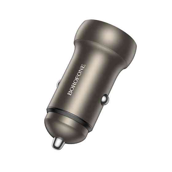 Автомобільний зарядний пристрій BOROFONE BZ32A Fresh PD30W+QC3.0 car charger metal gray Одеса