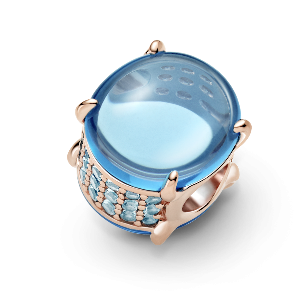 Срібна намистина Пандора  "Блакитний овальний кабошон" 789309C01 MasterSem Київ - фото 2