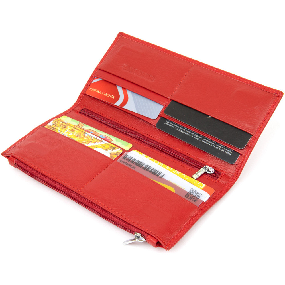 Жіночий шкіряний гаманець ST Leather 19381 Червоний Київ - фото 5