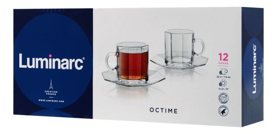 Сервиз чайный Luminarc Octime, 12 предметов (7072537) Киев