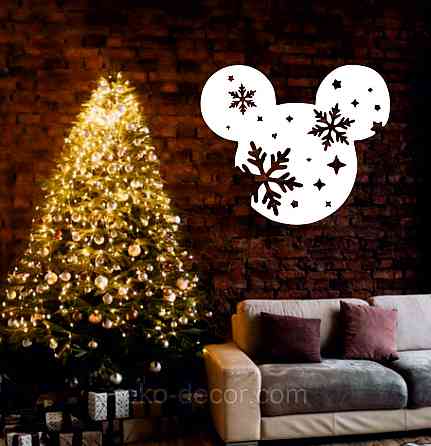 Декоративное настенное Панно «Микки Маус», Декор на стену 50*42 см, Белый Киев