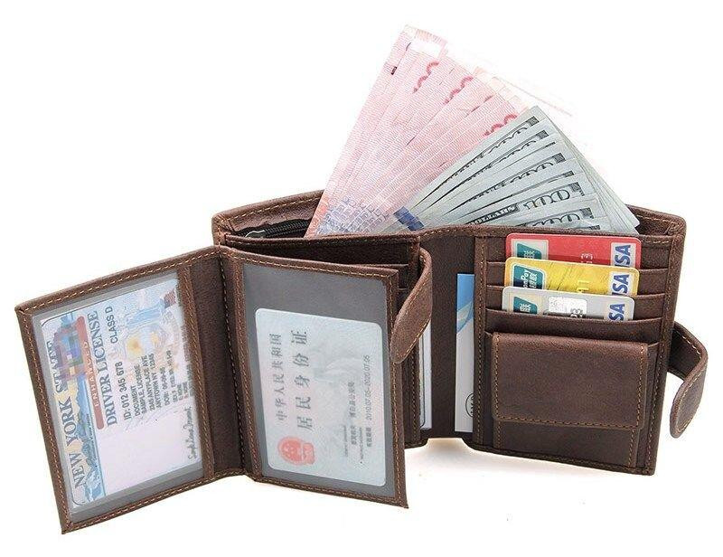 Портмоне чоловіче Vintage 14404 Коричнева Київ - фото 4