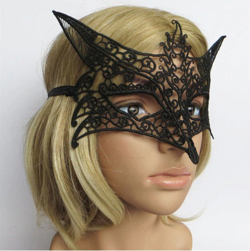 Маска з мережива Лисиця one size чорний Київ - фото 3