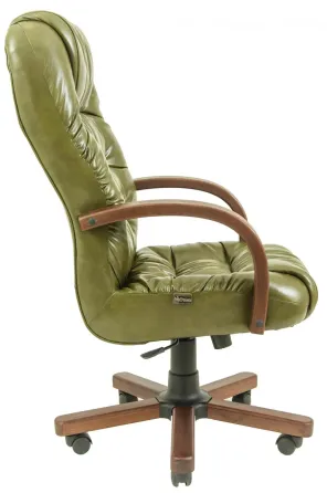Офісне Крісло Керівника Richman Richard Madras Olive Wood М3 MultiBlock Оливковий Київ