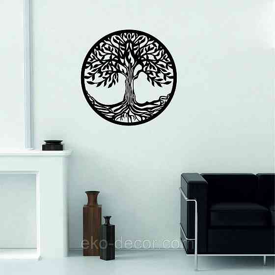 Декоративное настенное 3D Панно «Дерево в кругу» Декор на стену с объемом Киев
