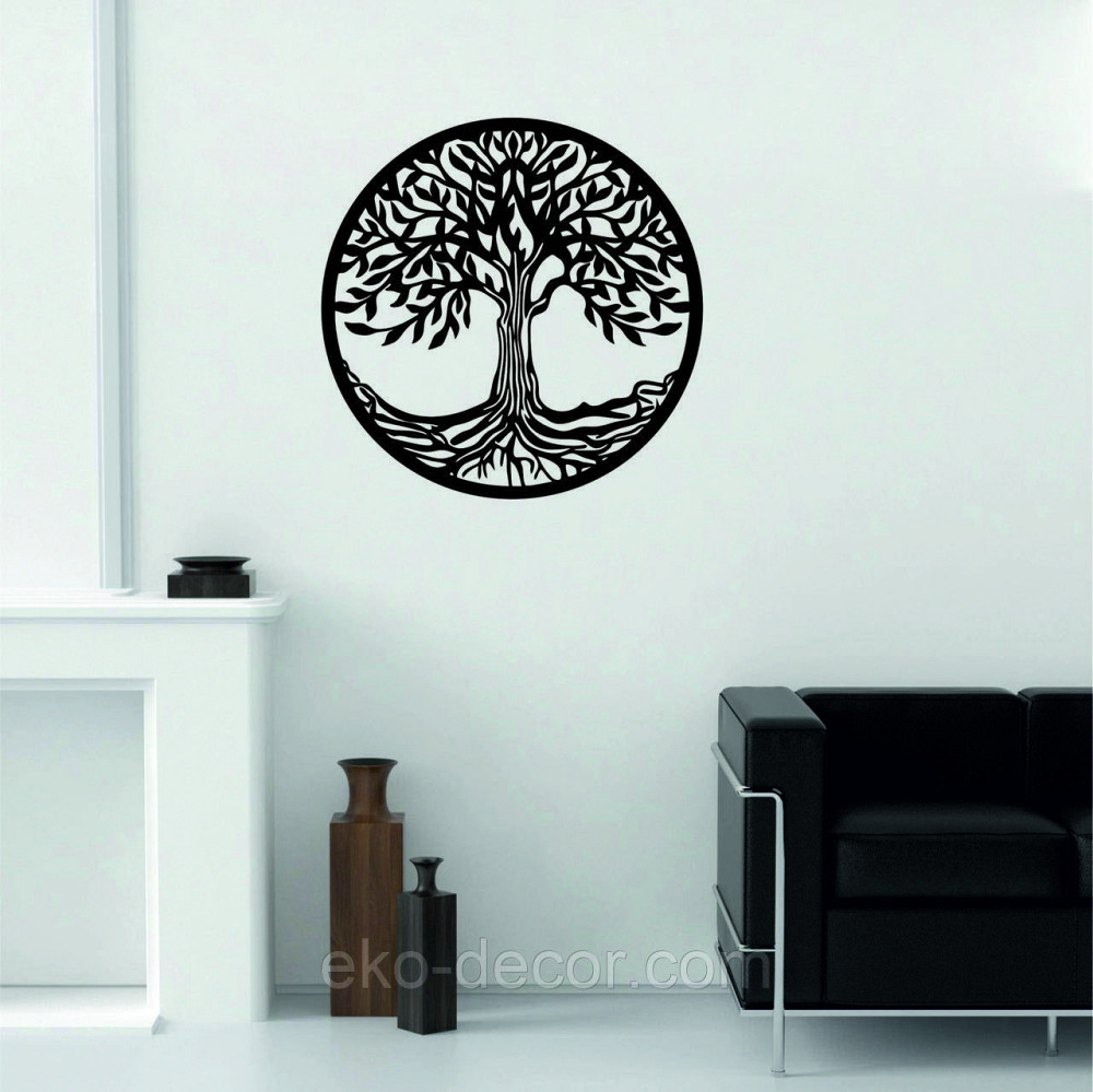 Декоративное настенное 3D Панно «Дерево в кругу» Декор на стену с объемом Киев - изображение 4