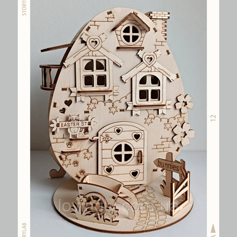 Оригинальный домик – подставка под пасхальные яйца. Пасхальный декр. Ирпень - изображение 2