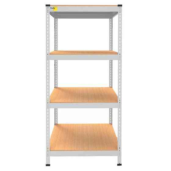 Металлический стеллаж Emby Light Series (размер 1500х900x600мм) 4 полки ДСП до 100кг Белый Винница