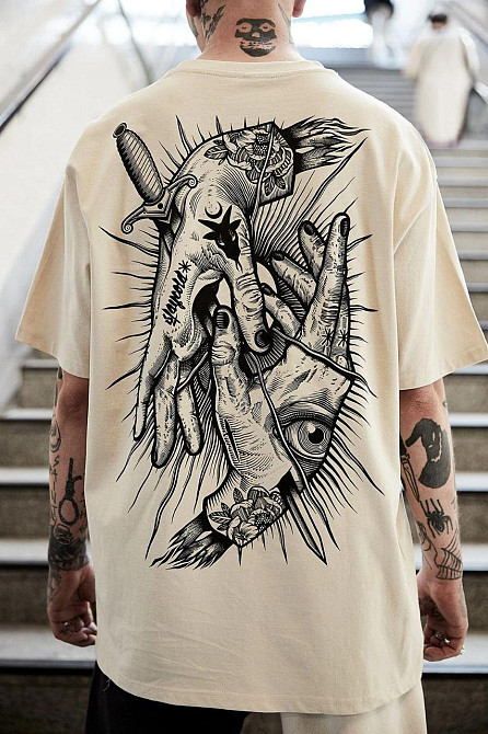 Футболка чоловіча с принтом  42 Біла 2664088862 Дніпро - фото 1