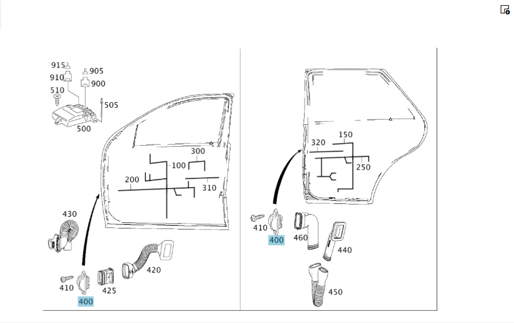 Mercedes-Benz  A0045454140 Тримач роз'єму електропроводки дверей GL X164 ML W164 R-class short W251 R-class long V251 ML/GLE W166 GL/GLS X166 GLE Одесса - изображение 2