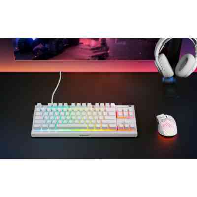 Клавиатура SteelSeries Apex 3 TKL USB UA White (64819) Винница