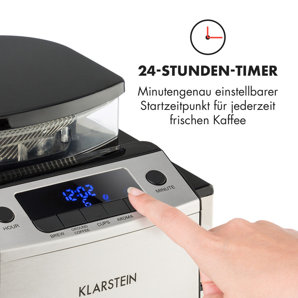 Кофеварка Aromatica X кофемолка стеклянный кувшин Aroma+ нержавеющая сталь (Германия, читать описание) Ровно - изображение 6