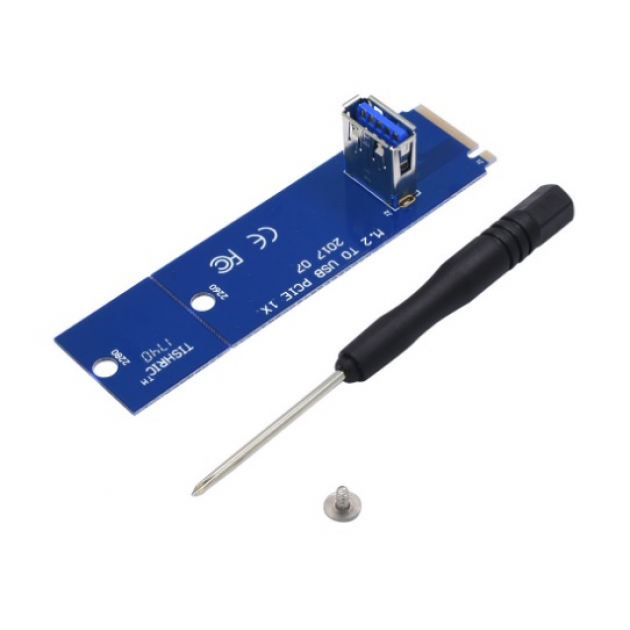 Адаптер M2-PCI-e x16, USB, викрутка + Пакет Полтава - фото 1