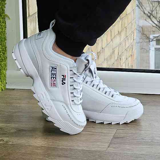 Кроссовки Женские FILA Disruptor Белые Кожаные Фила для Бега (размеры: 36,37,38,39,40) Видео Обзор Днепр