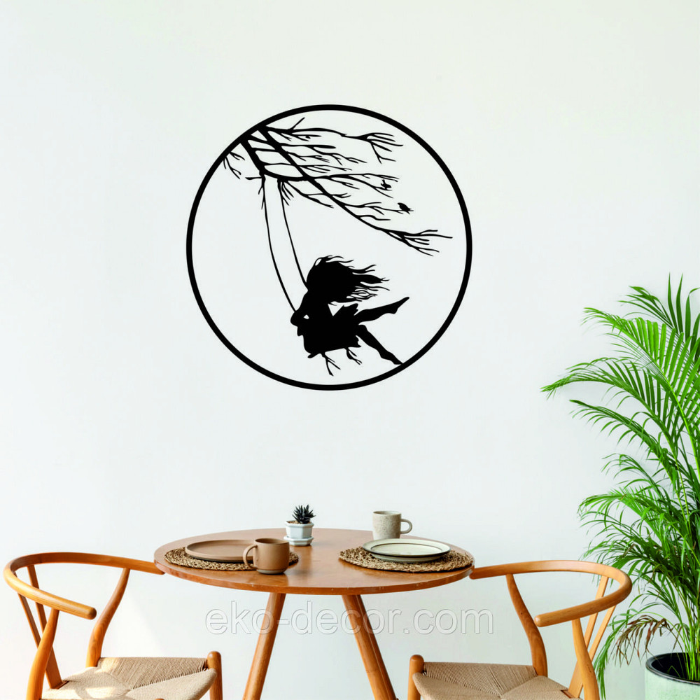 Декоративне настінне Панно «Дівчинка та голуб» Декор на стіну 70*62 см, Чорний Київ - фото 9