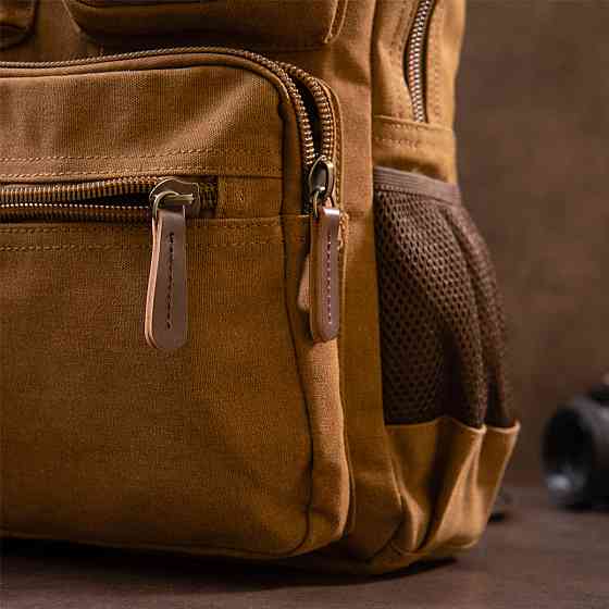 Рюкзак текстильний дорожній унісекс Vintage 20619 Коричневий Київ