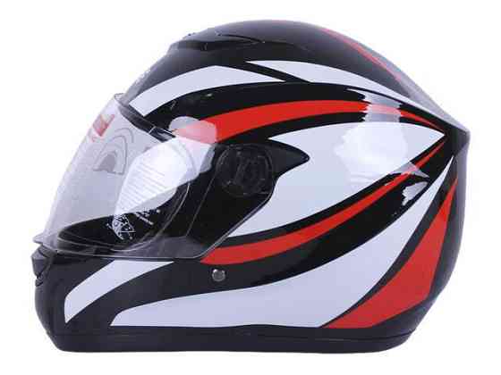 Мотошлем интеграл MD-101B (черный с красно-белыми полосками, size M) Мукачево