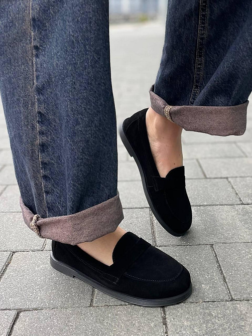 MOD GAR Лофери жіночі MOD GAR 9864 чорні (весна-осінь, замша натуральна) (5805) Коломия - фото 7