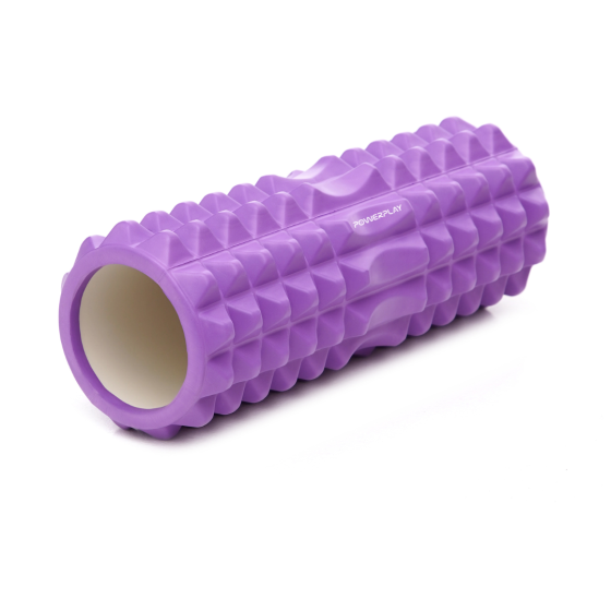 Масажний ролик (роллер) PowerPlay 4405 EVA Massage Roller Фіолетовий (33x12см.) Кам'янське