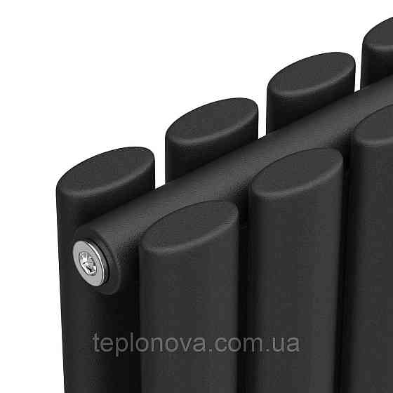 Вертикальный радиатор Ellipse Double 480х1800-8, anticor, черный муар Черновцы