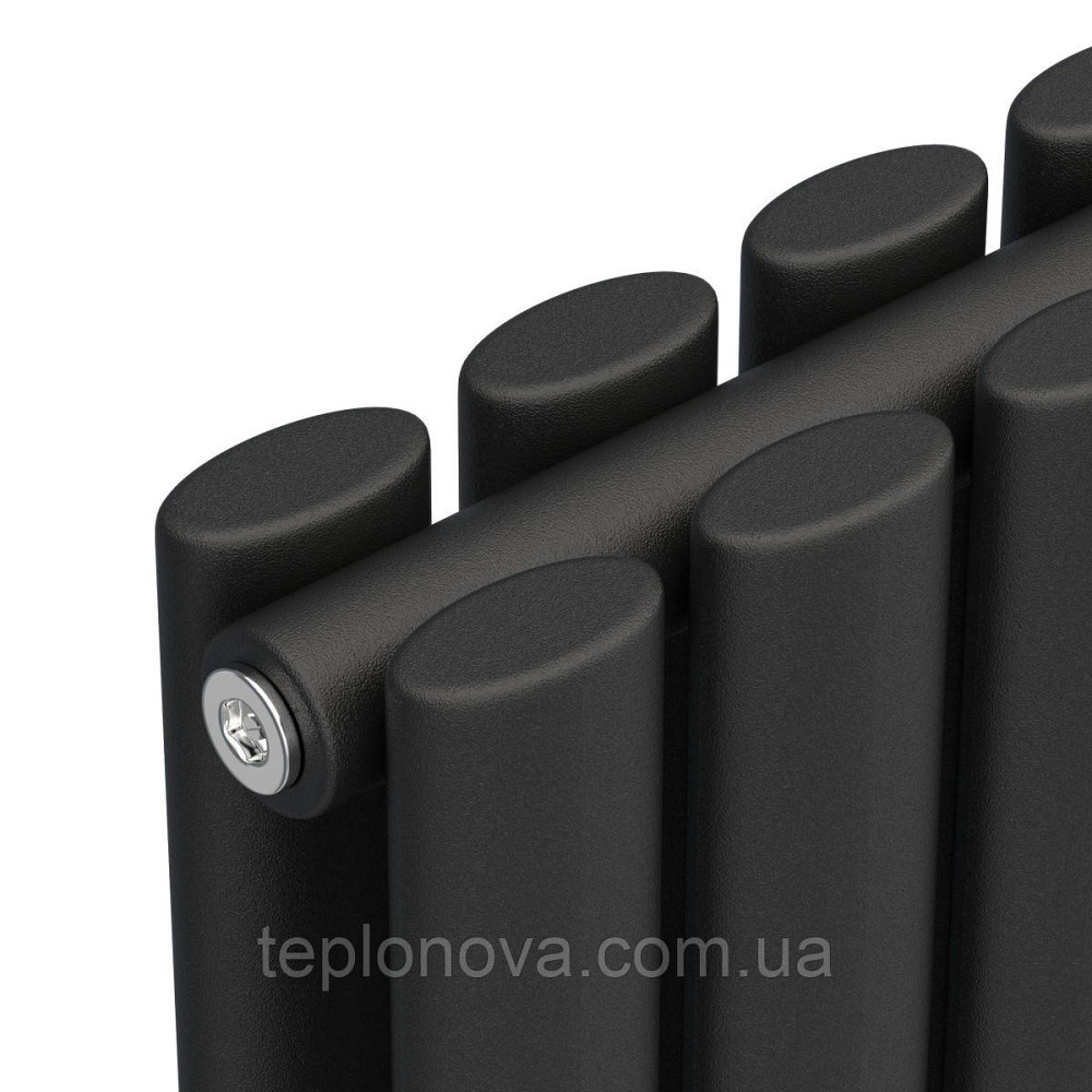 Вертикальный радиатор Ellipse Double 480х1800-8, anticor, черный муар Черновцы - изображение 3