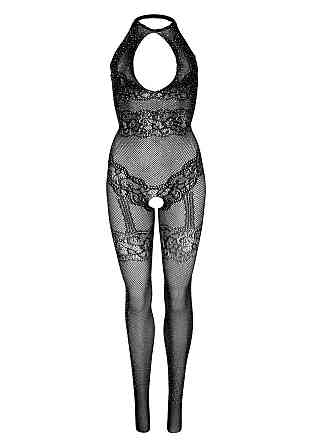 Leg Avenue Rhinestone Lace and Net Bodystocking OS Black Sex Aura Київ