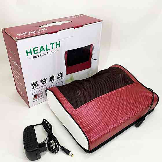 Подушка підголовник масажна для шиї, Вібро масажери для шиї, Шийний масажер електричний DG-48 Львів