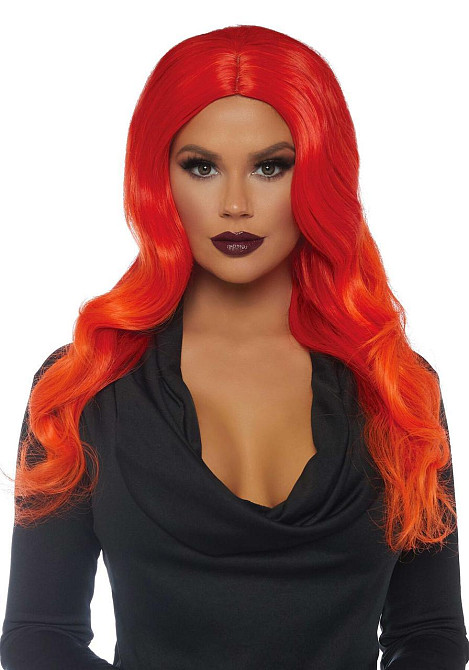 Руда перука омбре Leg Avenue Ombre long wavy wig, довга, локони, 61 см Sex Aura Київ - фото 3