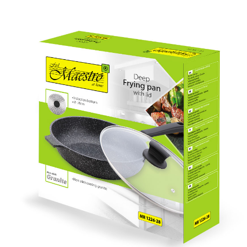 Сковорідка-сотейник 28см індукційне дно а/п Granite MR-1226-28 Maestro Житомир - фото 6