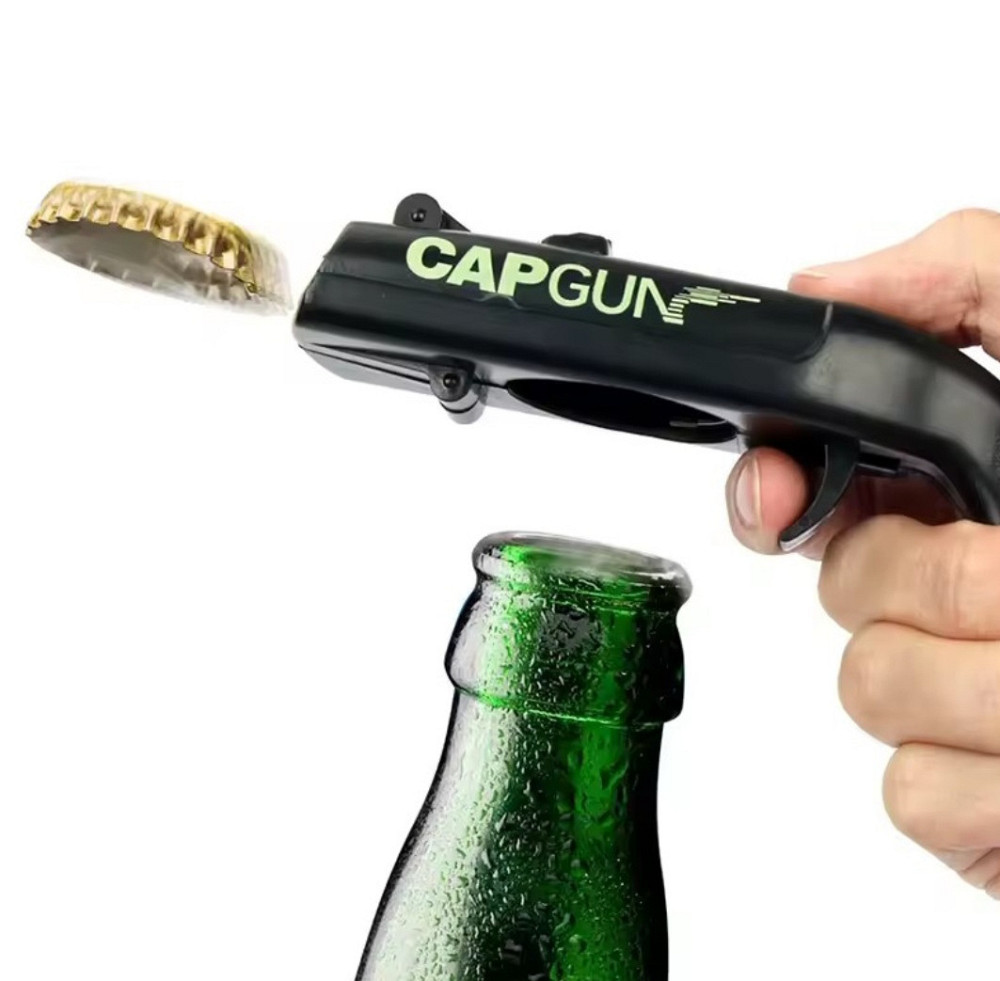 Відкривачка для пляшок у формі пістолета 13 см чорний Київ - фото 1