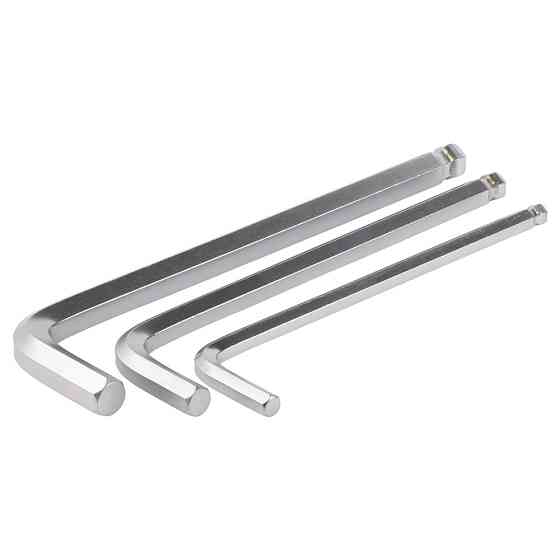 Ключи шестигранные 9шт 1.5-10мм CrV (средние шар) GRAD (4022185) Киев