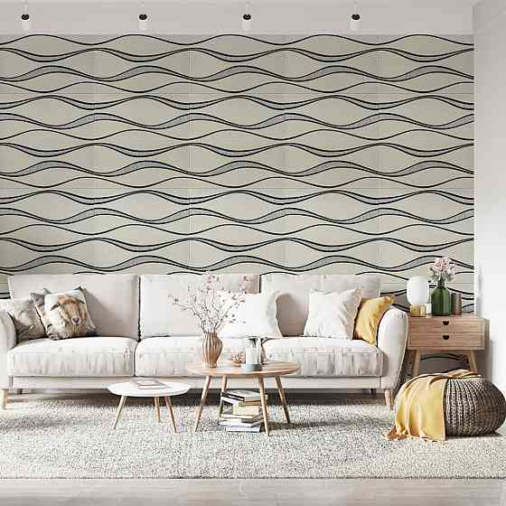 Самоклеющаяся 3D панель 700x700x5мм Белые волны (195) SW-00000767 Днепр